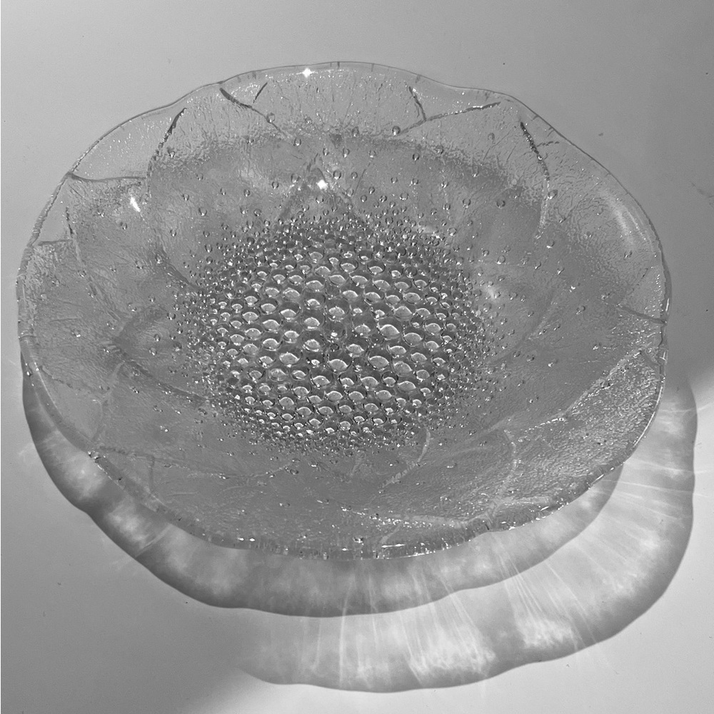 Vintage 1970s Mikasa Hoya Cut Crystal Frosted Dessert Plate